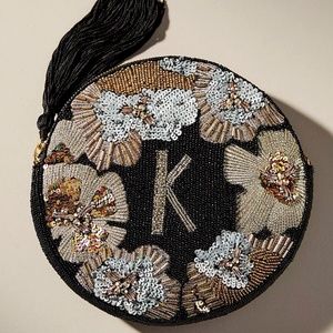 Initial Embellished Pouch